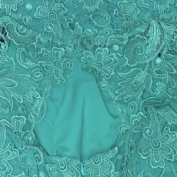 Vince Camuto teal dress crochet lace bodycon size 10 - Picture 6 of 10